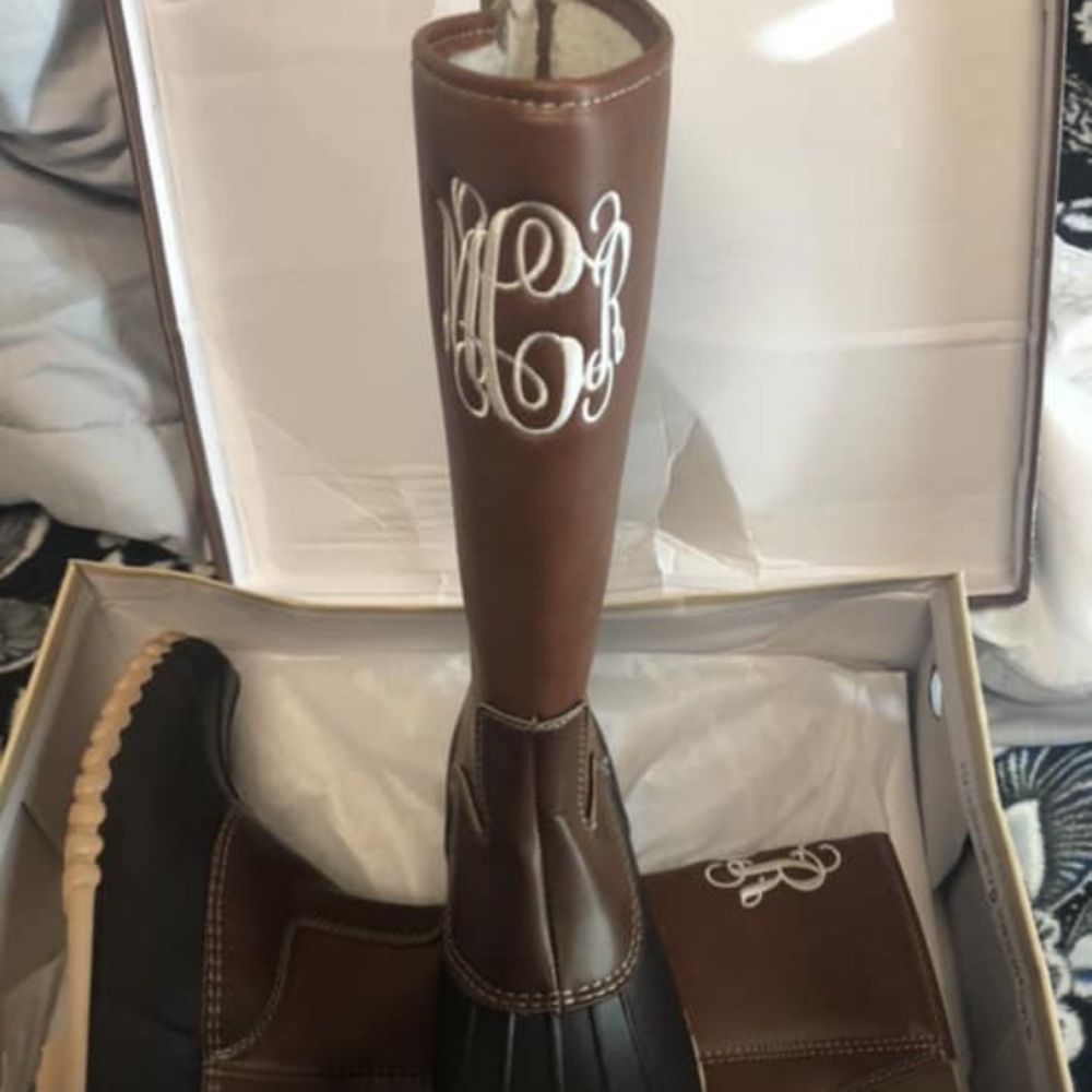 MRC Monogrammed Duck Boots